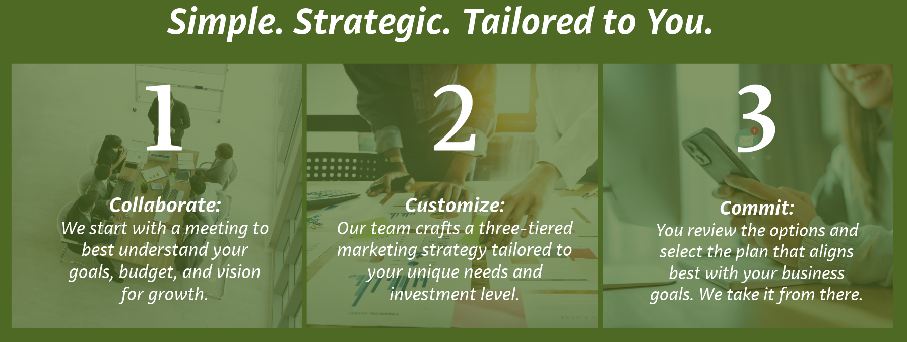 Simple. Strategic. Tailored to You.